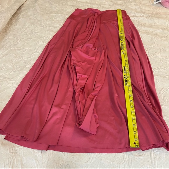 Convertible Dress Skirt pink waist 30”elastic waist strapless belted - Picture 8 of 8